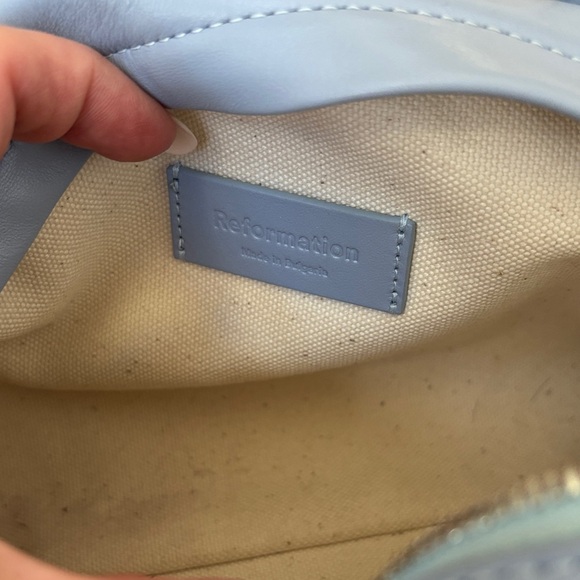 Excellent Condition Reformation Mini Claudia Bag in Light Blue - Picture 2 of 10